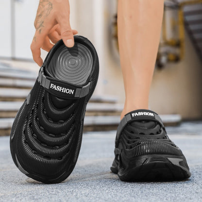 Men's Slippers - Non-Slip Sole Slip-On for Beach & Water