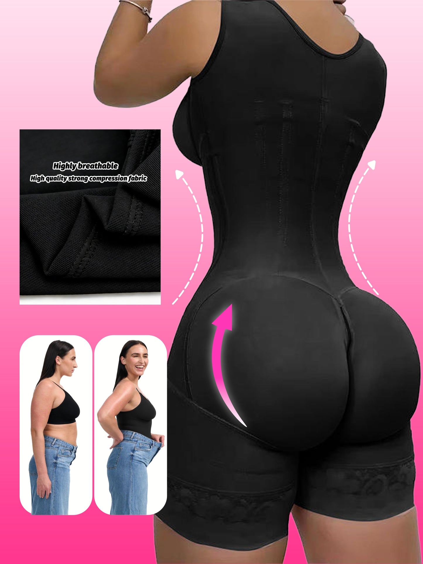 Women's Postpartum Shapewear Suitable for Pregnancy Belly, Tummy Control Corset with Bust Support & High Compression, Zipper & Hook Closure Bodysuit for Prenatal and Postpartum Care