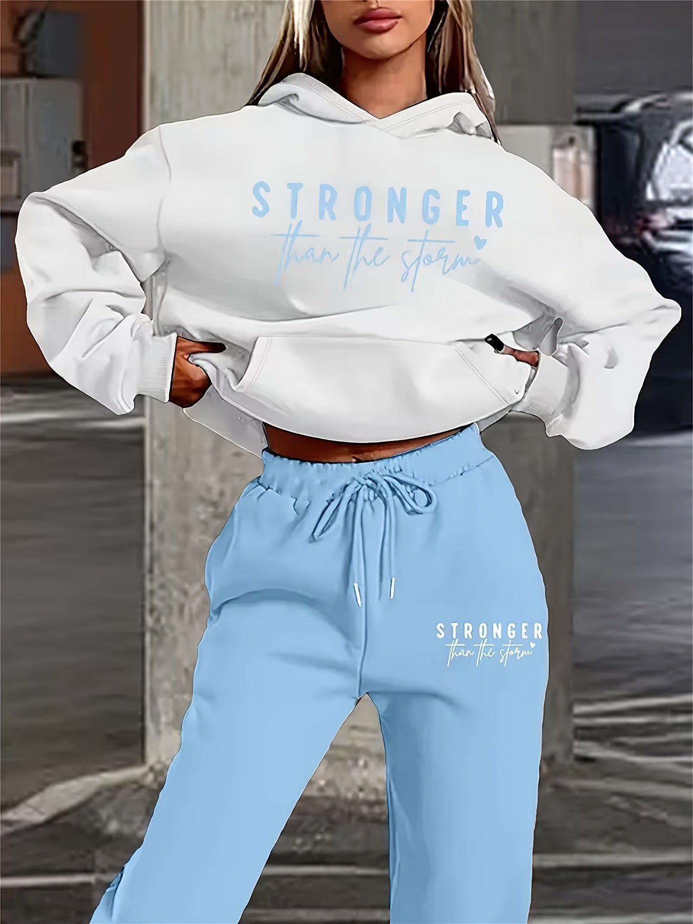 Stylish Swear Set for Women Spring And Fall Premium Fashion Youthful Hoodie Casual Sweatpants 2pcs Outfit Versatile, European And American Women's Sweatshirt Women's 2pcs Hoodie Casual Print Sweatshirt Set, 2pcs Set
