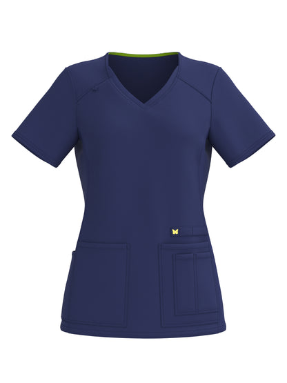 PandaFlex 4 Way Stretch Women Scrub Set Modern Fit V-Neck Top & Multi Pocket Pants 3371