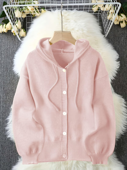Plus Size - Plus Size - Plus Size Women'S Clothing, Sweet And Cute Style, Women'S Hooded Button-Up Cardigans, Autumn And Winter Fashion And Playful Items