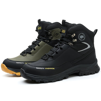 Men's Work Shoes, All-Season Labor Protection Shoes, Work Boots, Comfortable Fabric Insoles, Casual Outdoor Sneakers, Construction Boots