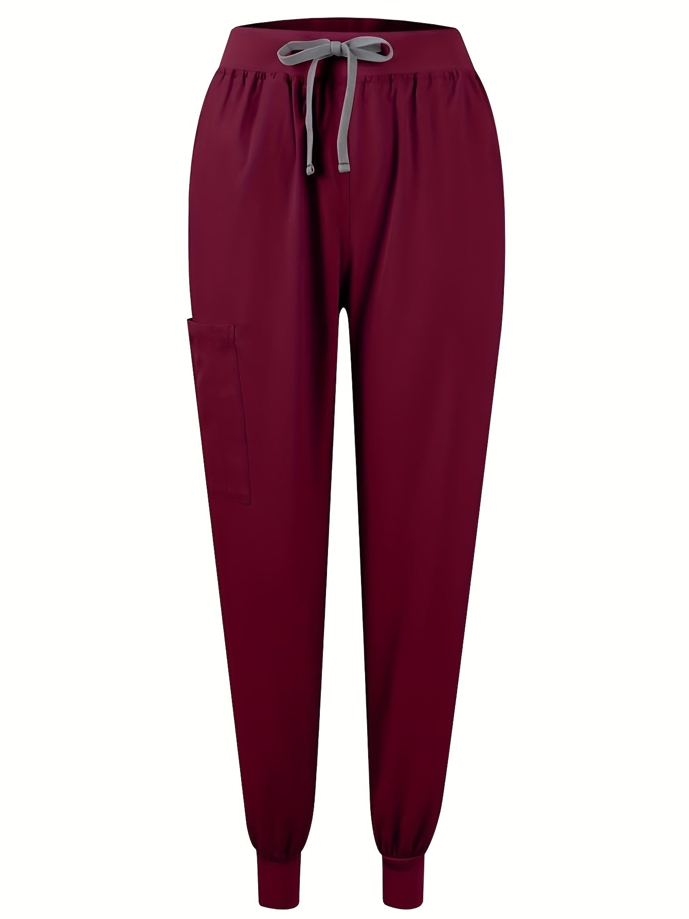 [Breathable Scrubs Set] Scrubs Top And Pants Unisex Breathable Quick Drying Scrubs Uniform Women And Man Scrubs Set V-Neck Top T-Shirt And Tapered Leg Jogger With Drawstring Nursing Uniforms Set Suitable For Pet Hospitals, Dental Clinics, Nursing Work, Et