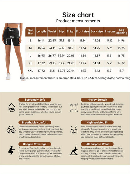 1pc Summer Women'S Yoga Shorts, Women'S Cycling Shorts, Quick Drying Sports Shorts, High Stretch Running And Fitness Shorts, Suitable For Yoga Pilates