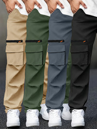 Khaki + Army Green + Dark Gray + Black