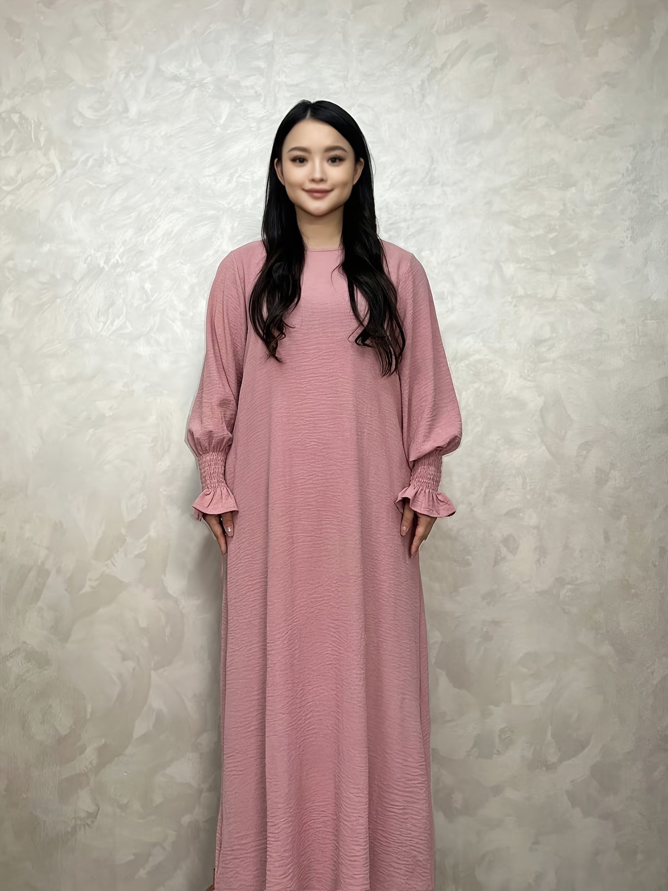 Soft Crepe Material with Pocket Mulim Lady Abaya Prayer Abaya