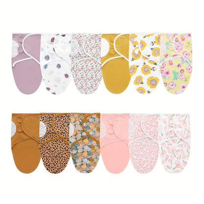 3-Pack Newborn Swaddling Blankets - Womb-Like Wrap Design