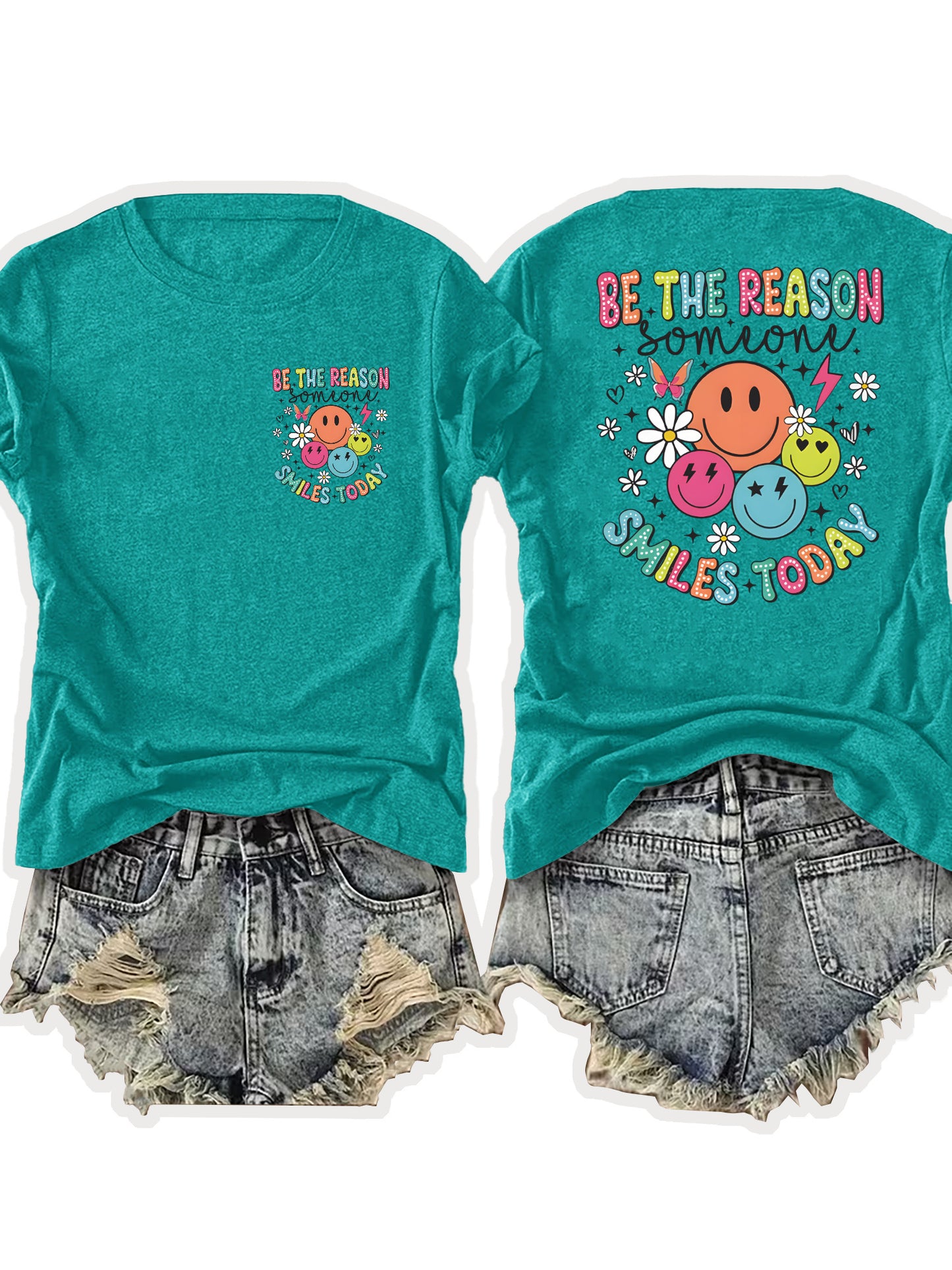 Women'S Casual Sports T-Shirt | Fun smiling Face Design, Lightweight & Breathable Fabric, Perfect For Beach And Park Outings - A Versatile And Trendy Addition To Your Wardrobe For Endless Joyful Adventures