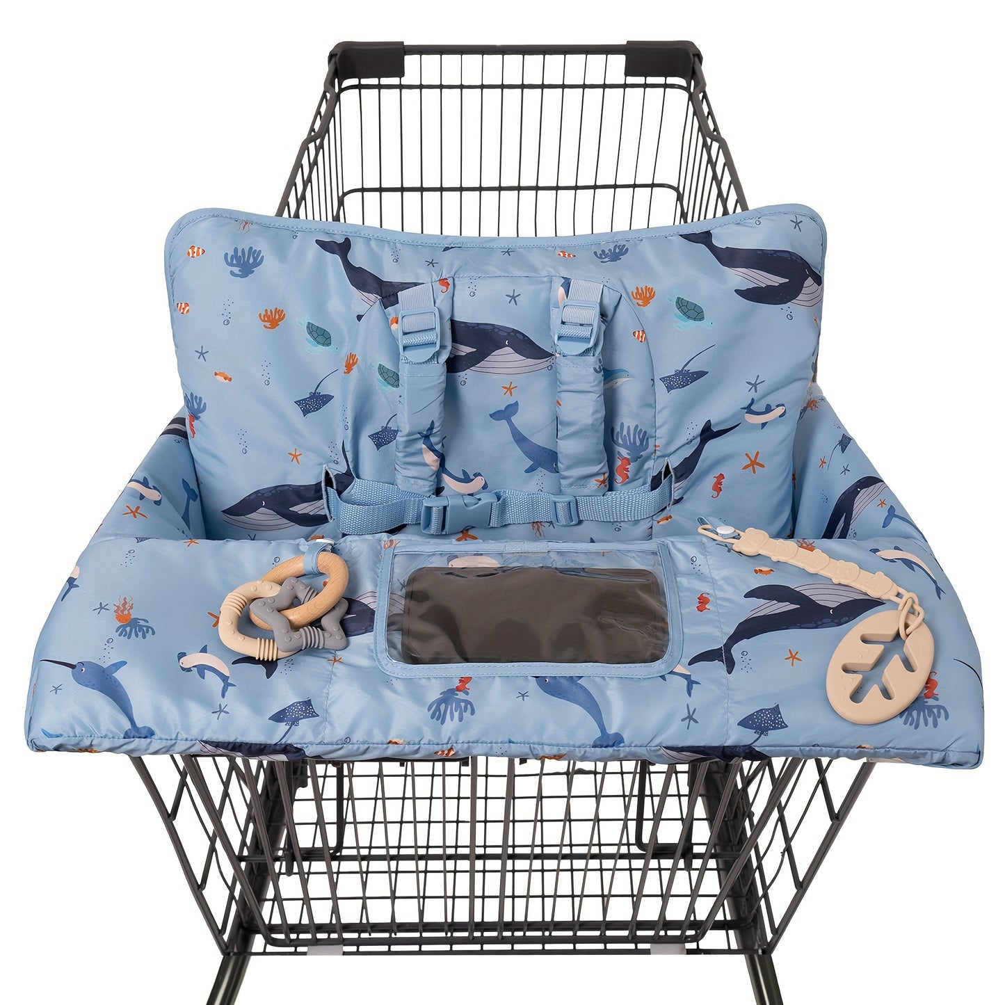 Shopping Cart Cover for Baby 2in 1 High Chair Covers for Restaurant Comfortable Grocery Cart Seat Covers ForInfant, Toddler Universal Suitable for Most Shopping Carts Machine Washable