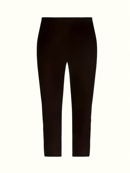 Set of 2 Elegant Lace Trimmed Cropped Capri Leggings - Fashionable, Cozy, And Essential Versatile Pieces for Women - Ideal for Spring, Summer, And Everyday Casual Outfits