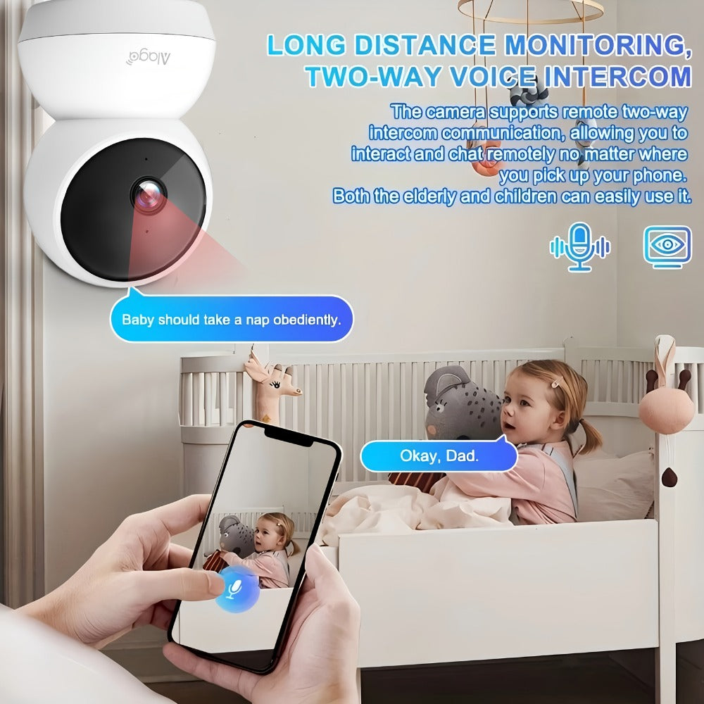 2K Indoor WiFi Security Camera - Two-Way Audio and Night Vision