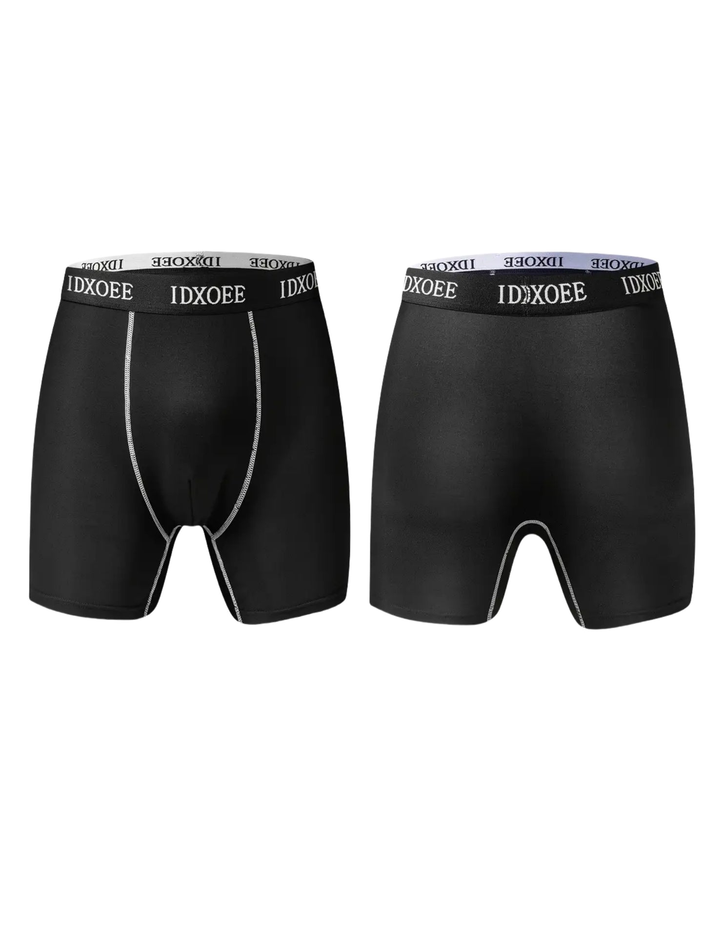 5pcs Men'S Comfortable Underwear Slim Shaping Long Boxer Briefs - Breathable, Quick-Dry, Flat Corner, Wear-Resistant, Stretchy Swim Trunks for All Seasons