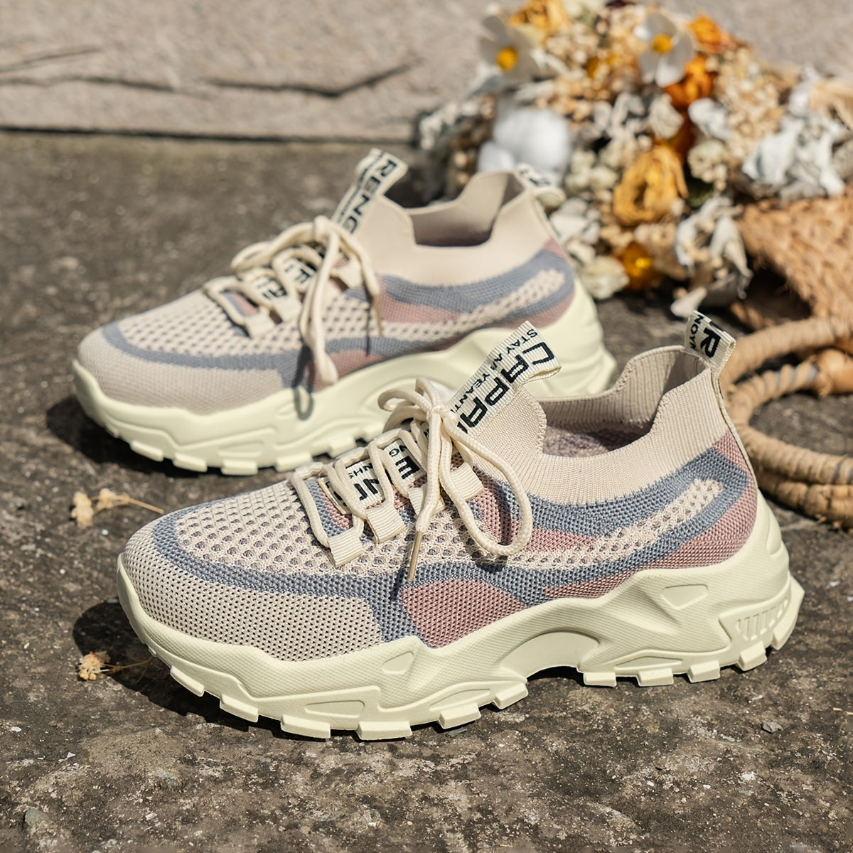 Sneakers, 2026 New Women's Shoes, Women's Casual Low-top Sports Shoes, Thick-soled Breathable Tennis Shoes, Sports Shoes Suitable for Gym And Casual Wear (PVC Soles), Women's Shoes, Women's Road Running Shoes, Outdoor Shoes