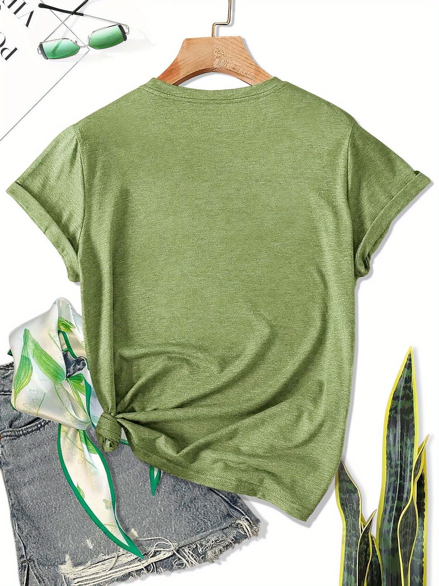 Women'S Casual Sporty Graphic Tee - Soft, Breathable Fabric for All-Seasons, Loose Fit with a Fun Quotation Print, Perfect for Streetwear and Everyday Wear