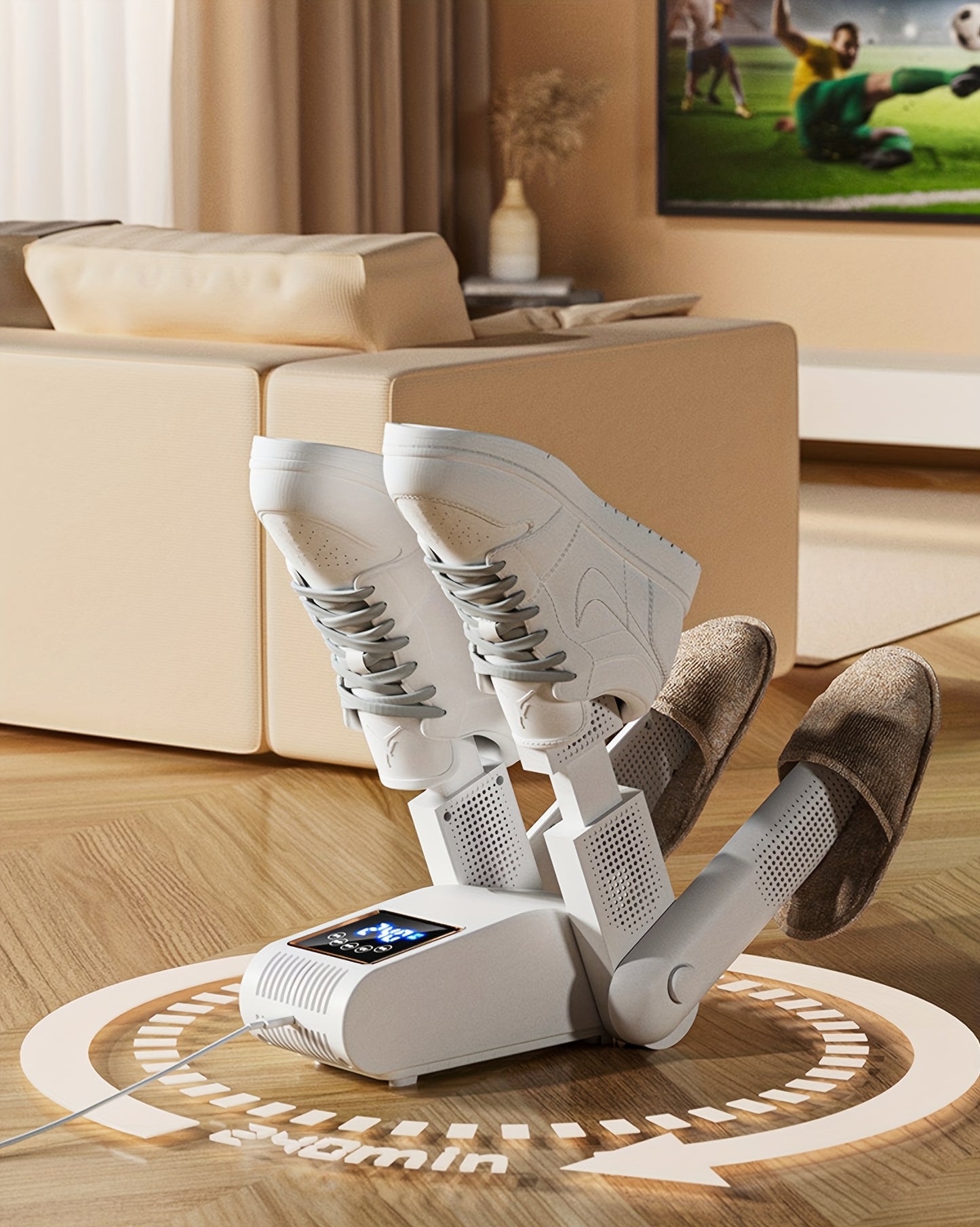 Foldable And Portable Shoe Dryer, Shoe Heater, Smart Timer, 180° Folding Design, Quickly Dries Damp And Smelly Shoes And Boots, Suitable for Home, Travel, Fitness, Family Shoe Care, Perfect Holiday Gift, Without Battery