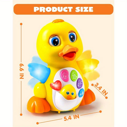 Musical Crawling Duck Baby Toy - Dancing, crawling, music and light-up play