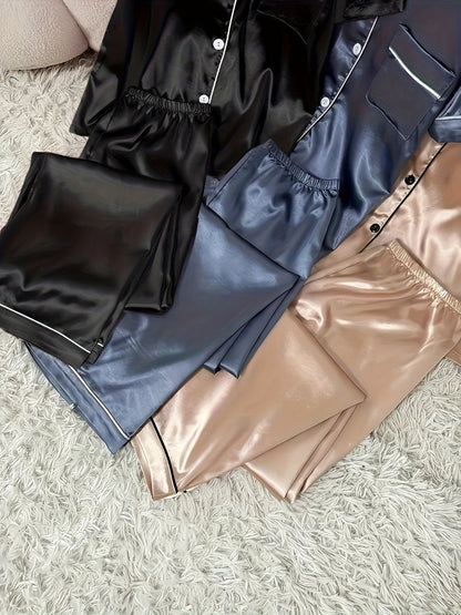 Unisex Pajama Set - Satin Style 61189