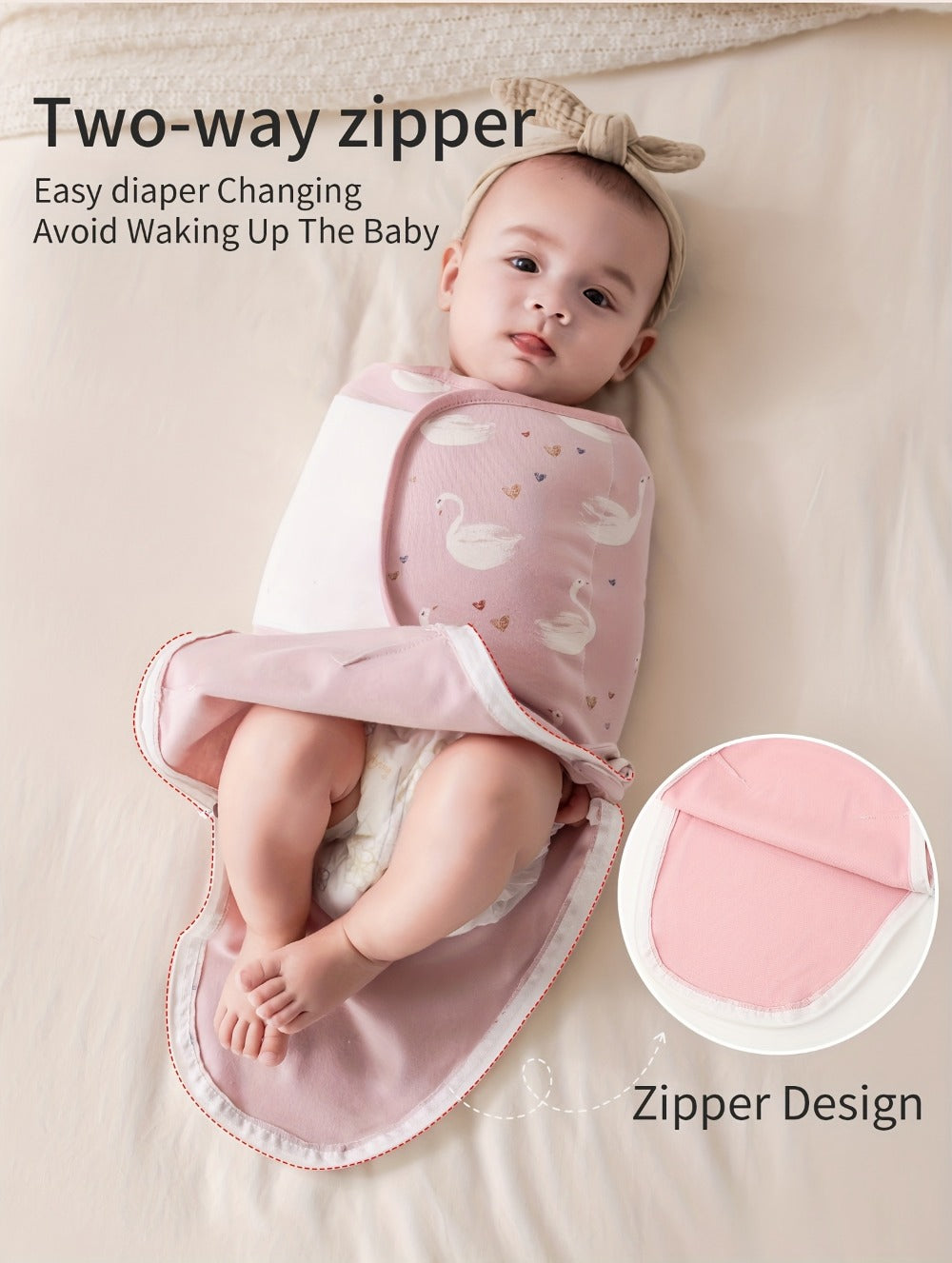 Baby Swaddle Sack - Sleeping Zipper 0-4 Months