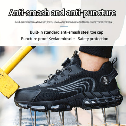 Men's New Fashionable Work Shoes, Puncture-resistant, Impact-resistant Safety Shoes, Sturdy And Durable, Lightweight Industrial Work Shoes