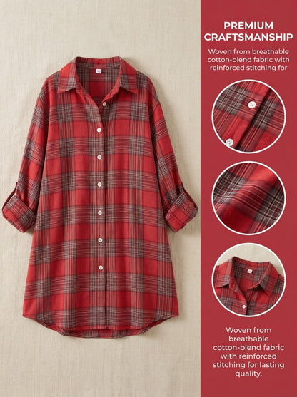 Unisex's Plaid Shirt - Long Sleeve 209253