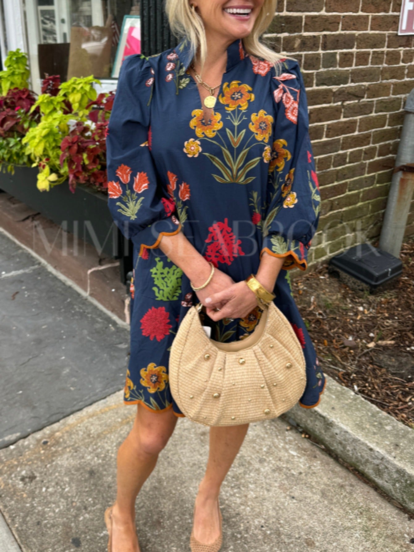 Autumn Bloom Midi Dress