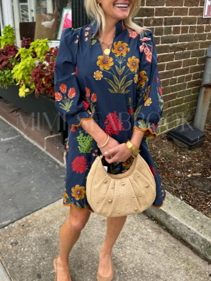 Autumn Bloom Midi Dress