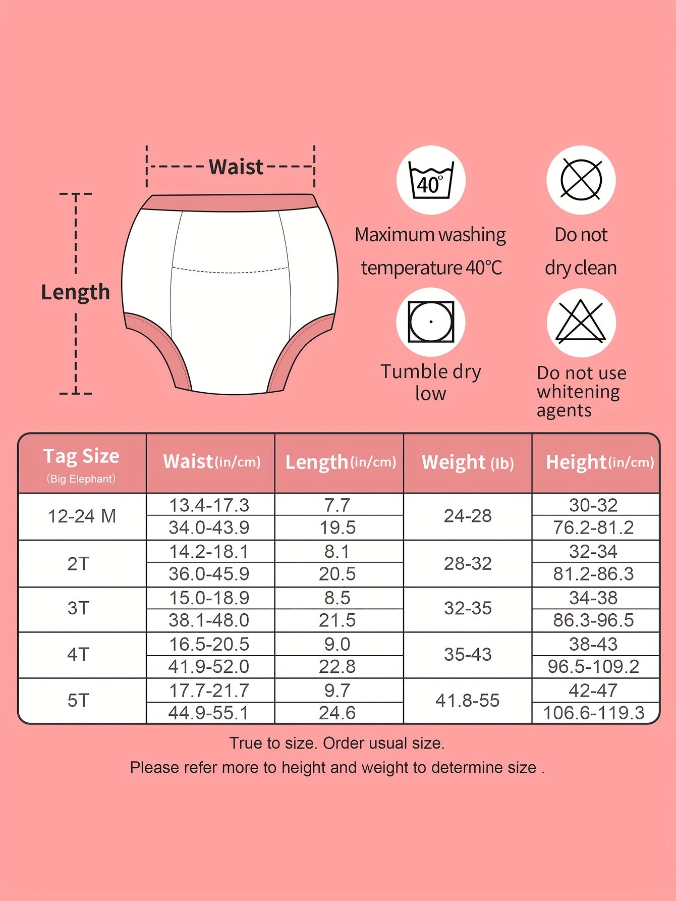 Potty Training Underwear - 10pcs, 100% Absorbent Pee Pants for Girls