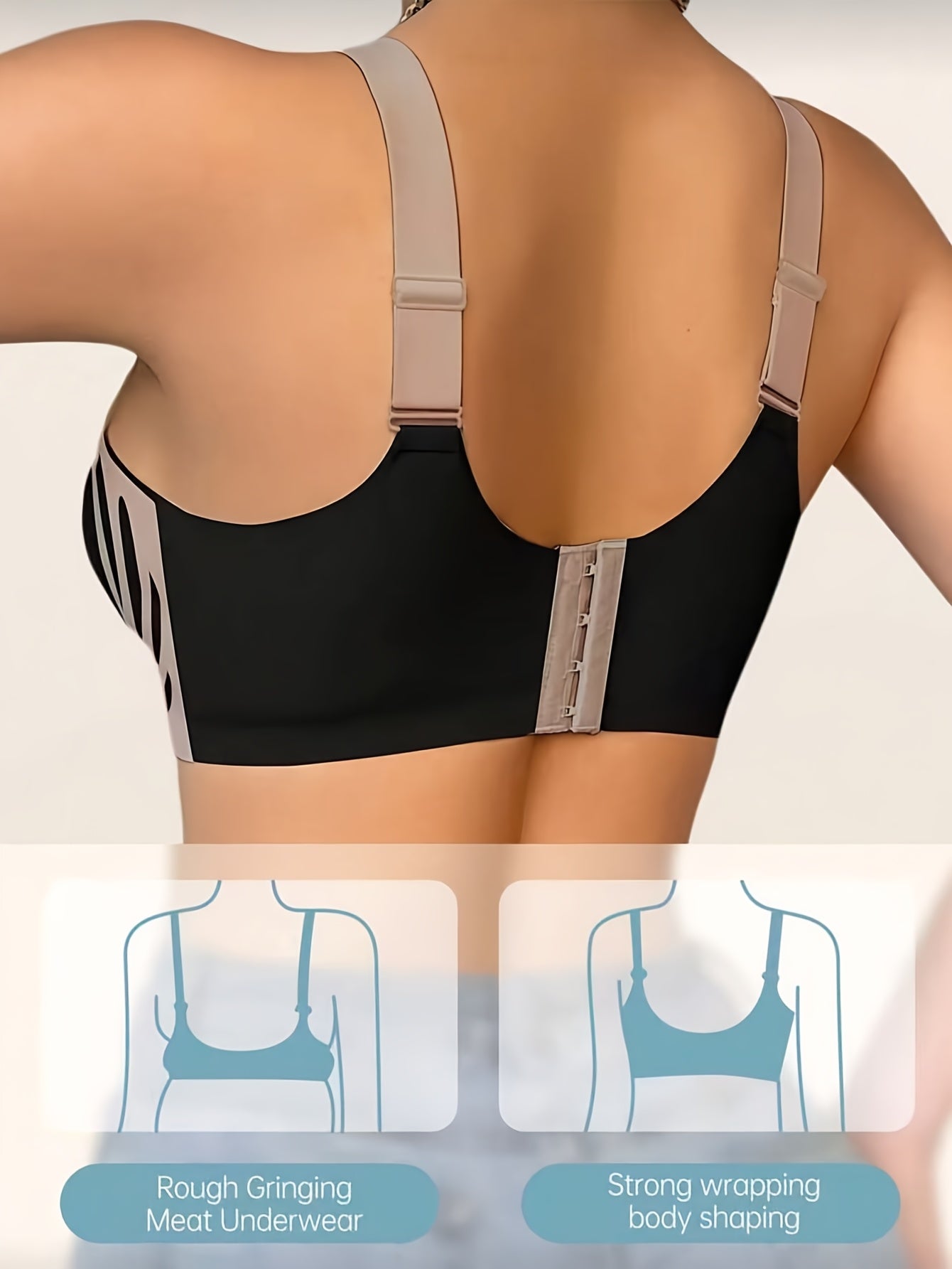 4pcs Wireless Bra Set for Women, Comfortable, Seamless, No Underwire Bra, Soft Support Daily Bra, Suitable for Home, Work, And Gym (Black, Blue, Green, Beige)
