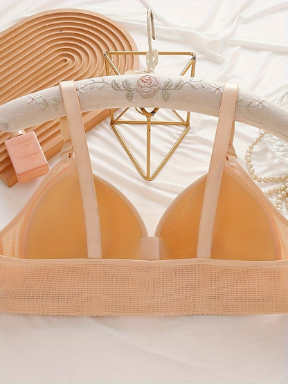 Women's Front-Closure Wireless Bra - 5-Pack Fixed Padding, Everyday Support