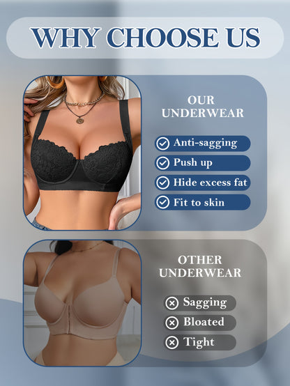Sexy Lace Lingerie for Women with Underwire, Versatile And Breathable Bra