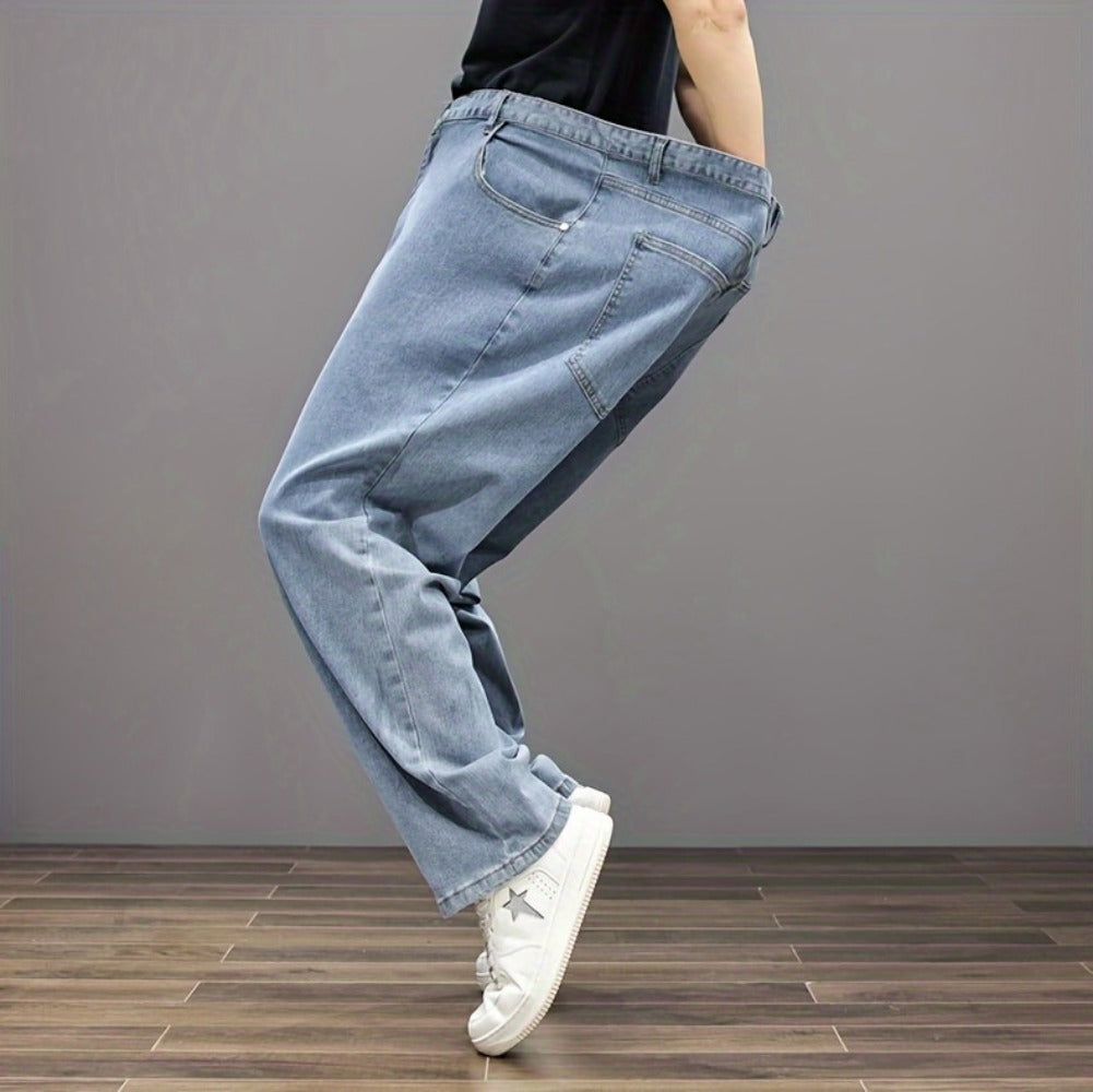Men's Relaxed Fit Jeans - Classic Wash Clean Finish Travel