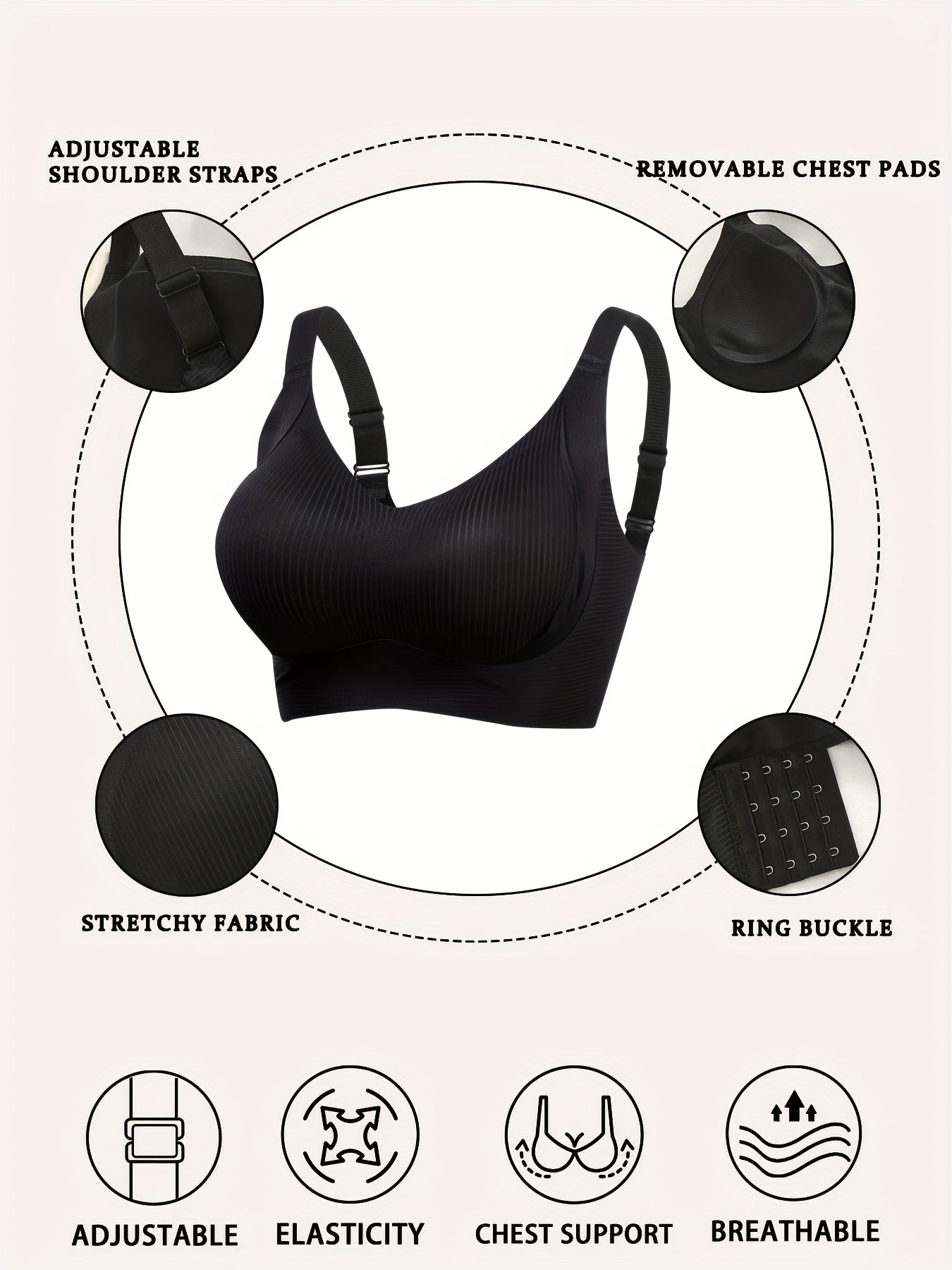 Women's Black T-Shirt - product view 11