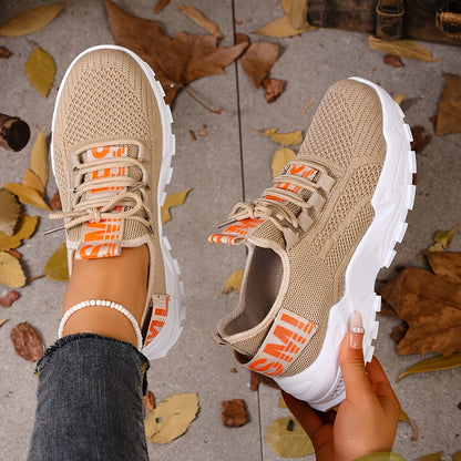 Women'S Low-Top Sneakers - Breathable Mesh Lightweight Lace-Up Sneaker with Non-Slip Sole, //Grey/ - - Casual Sneakers Suitable for Gym, Running, Casual Attire, Women Shoes