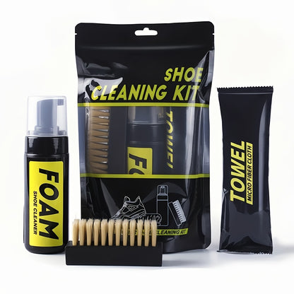 Sneaker Cleaning Kit - Includes Shoe Brush, Cleaning Cloth, And Cleaning Solution. Quickly Removes Stains to Restore Original Whiteness. Gentle Formula, Easy to Use. Suitable for Mesh, Leather, Canvas, PU, And Most Shoes
