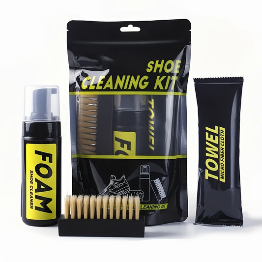 Sneaker Cleaning Kit - Includes Shoe Brush, Cleaning Cloth, And Cleaning Solution. Quickly Removes Stains to Restore Original Whiteness. Gentle Formula, Easy to Use. Suitable for Mesh, Leather, Canvas, PU, And Most Shoes