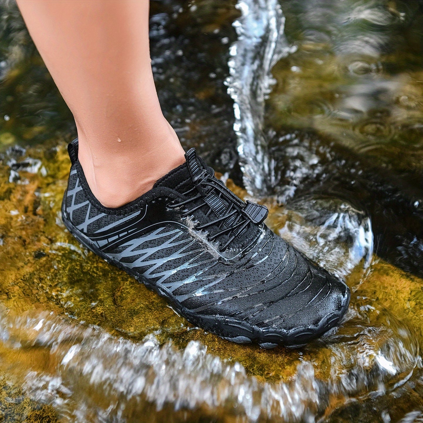 Lightweight Water Shoes for Couples, Yogada Fitness Sports Sneakers, 1Stoutdoor Beach Swimming Shoes with Faux Sole And Fabric Lining
