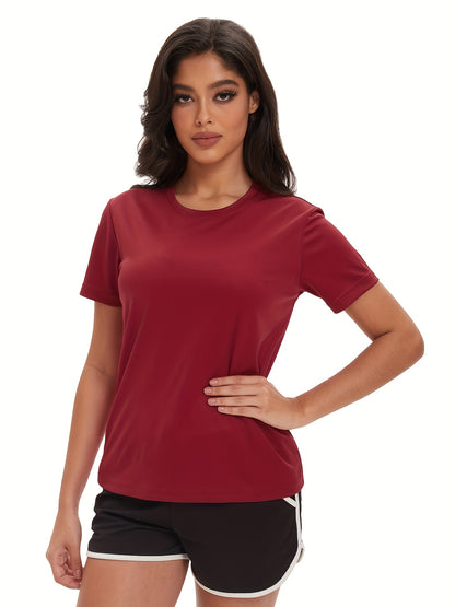 5 Pack Women' Quick-Dry S - Short Sleeve Tees Suitable for,,,, Swimming, & Outdoor, Crew Neck Solid Color Spring/Summer