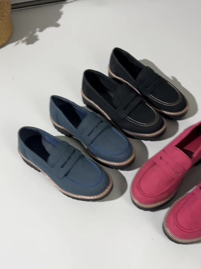 Comfortable Platform Penny Loafers for Women, Ideal for Work And Casual Wear., Women Shoes