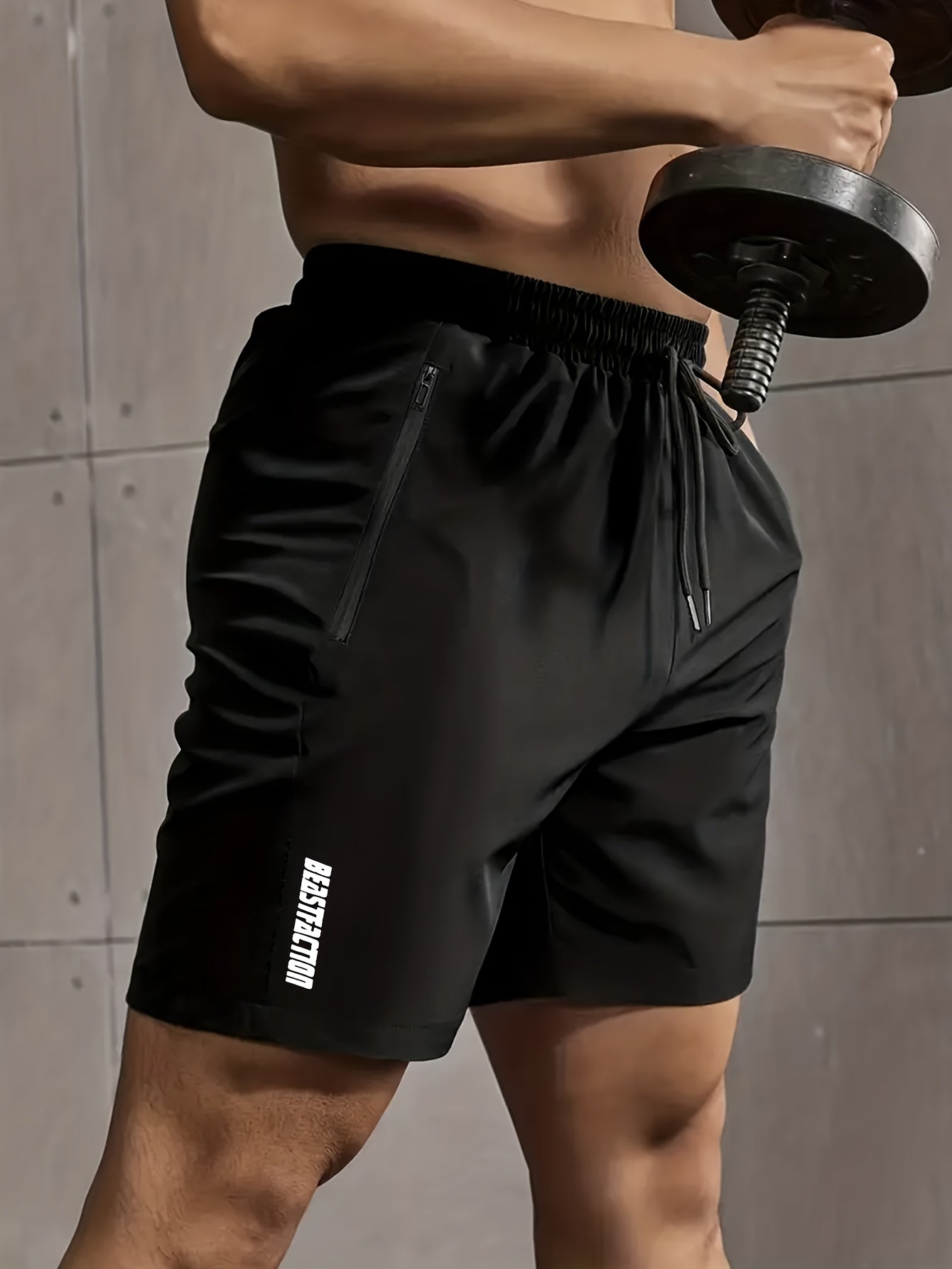 Men's Black+grey+navy Blue Polyester Printed Shorts - product view 5