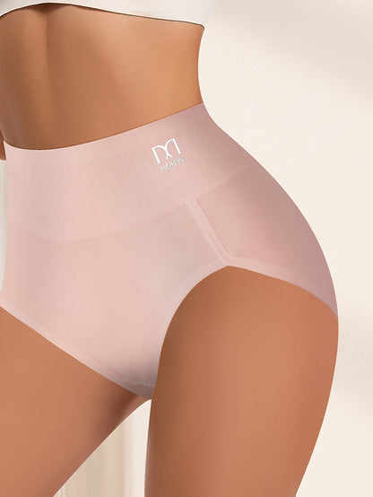 5pcs Of High-Waist Ladies' Briefs- Breathable, Soft, Elastic Comfort With High-Rise Thigh Design- For Female College Students Back To School- Perfect Blend Of Fashion And Function For Women