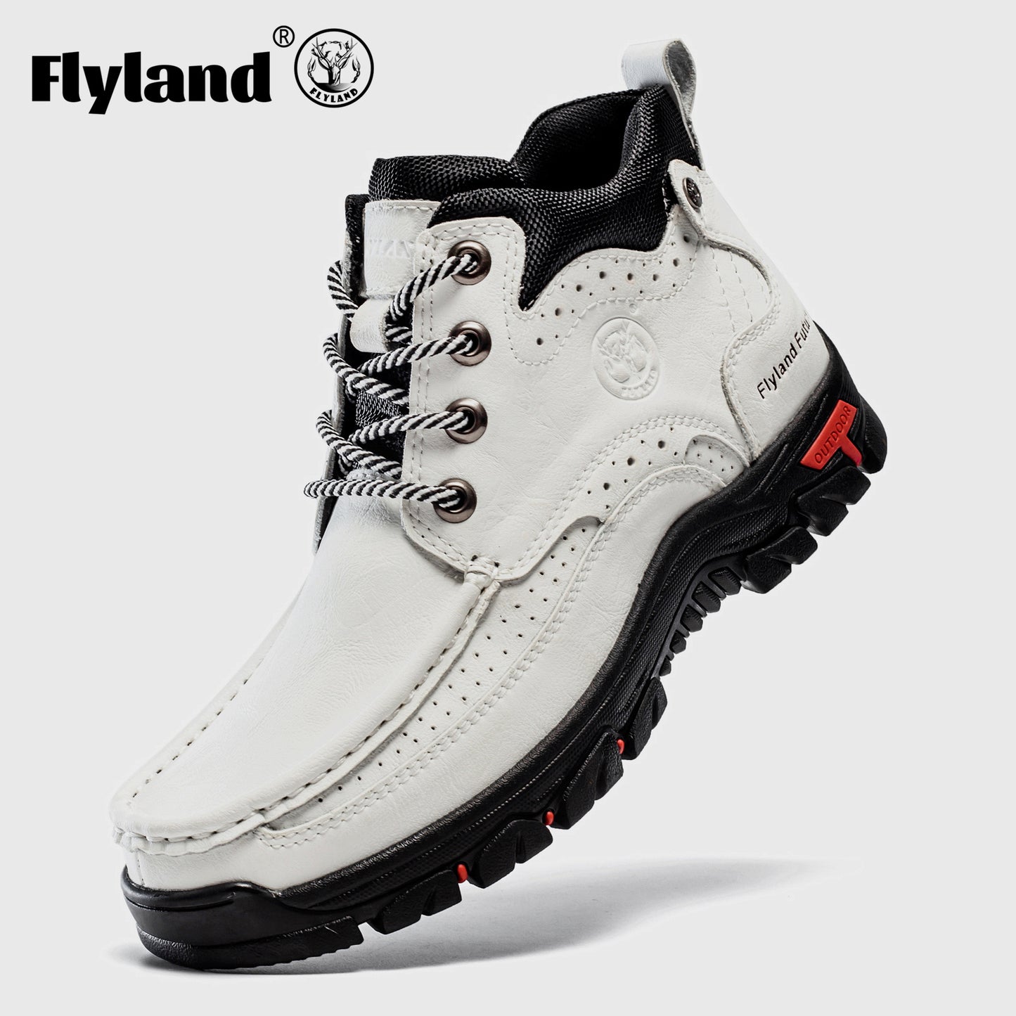 FLYLAND Men'S Fashion Vintage Classical Genuine Faux Leather Handmade Chukka Boots Daily Casual Work Office Shoes