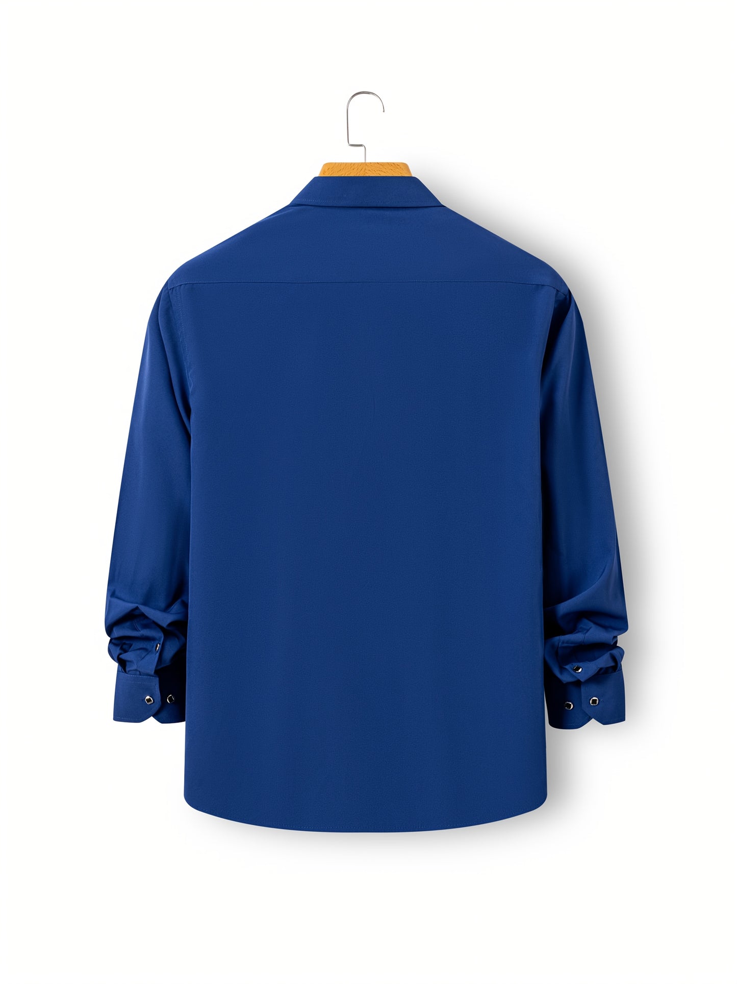 Father'S Day Gift Choice, Men'S Long Sleeve Button Shirt, Crystal Button Design, Solid Color Plain Formal Business Attire, Great As Gift for Party, Wedding, Date Dress Shirt