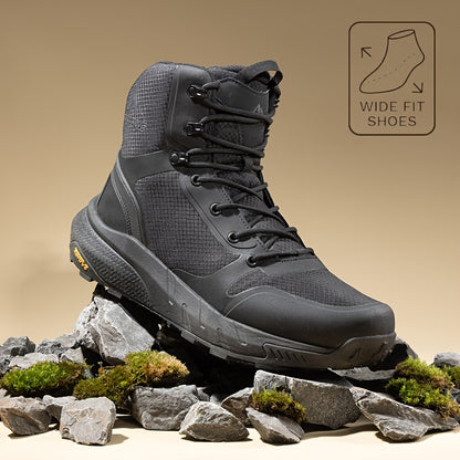 Men's Side-Zip Tactical Boots - Canvas Upper and EVA Insole