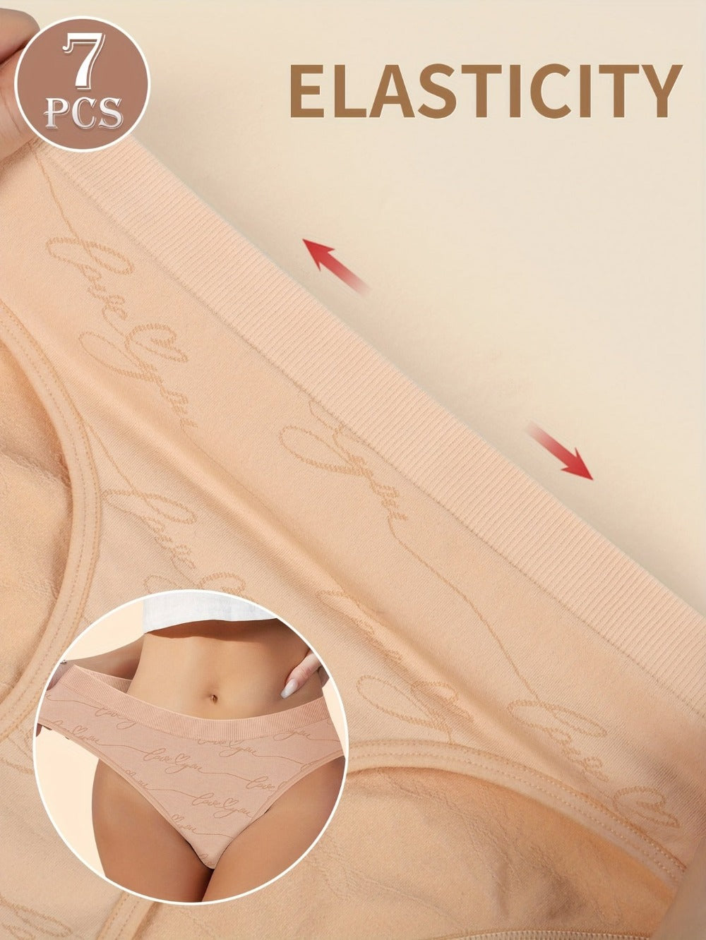Women's 7-Pack Low-Rise Briefs - Butterfly Print Everyday Comfort