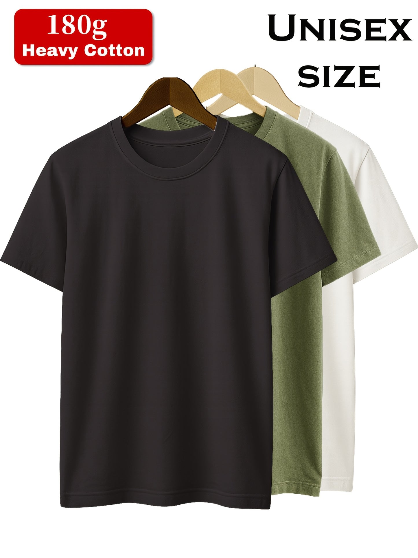 3pcs Pack Solid Color 100% T-Shirt, Summer And Spring Short Sleeve Crew Neck Casual Top, Women'S Clothing