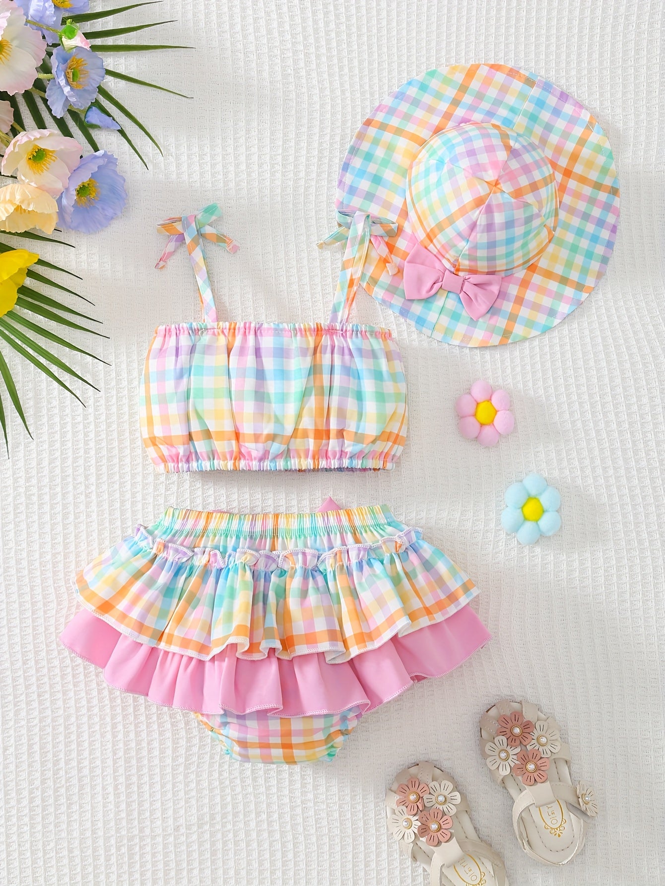 Baby Multicolor Polyester Striped Romper - product view 6