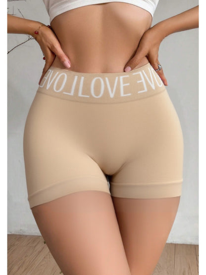 6pcs Ladies Seamless Breathable Hip Lifting Christmas Boxer Pants English Multi-color High Waist Elegant Super Elastic Quadrangle Panties
