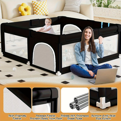 Baby Playpen - 47-Inch Indoor Outdoor Activity Yard