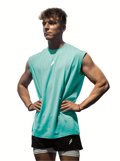 4pcs Crazy Muscle Men'S Sweating Quick Drying Tank Top Bird Eye Breathable Basketball Fitness Sports Leisure Men'S Boxer Men'S Slow Running Tank Top Men