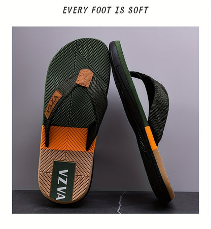 Men's Fashion Flip-flops, Comfortable Non-slip Casual EVA Sole Thong Sandals for Men's Outdoor Sports, Summer